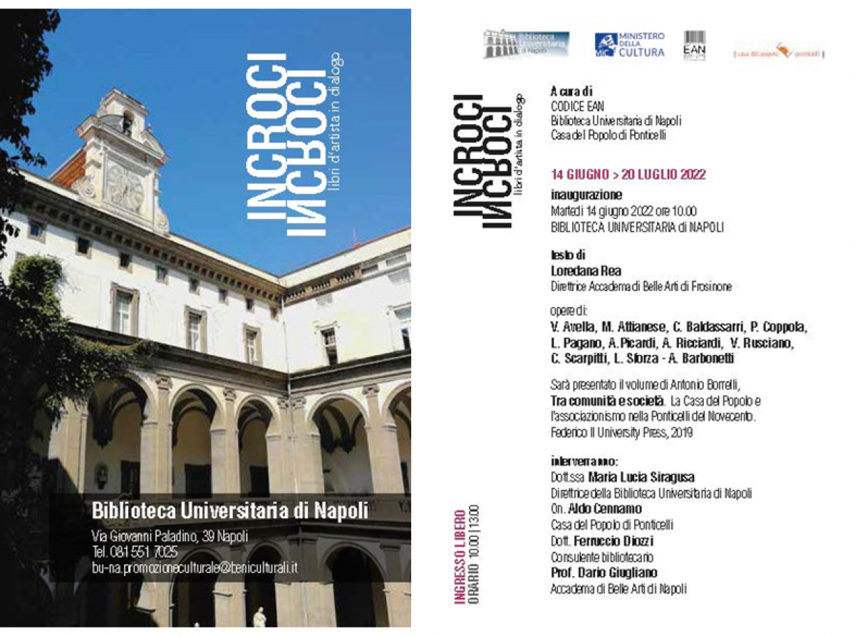 INCROCI | Libri d'artista in dialogo | Biblioteca universitaria di Napoli 