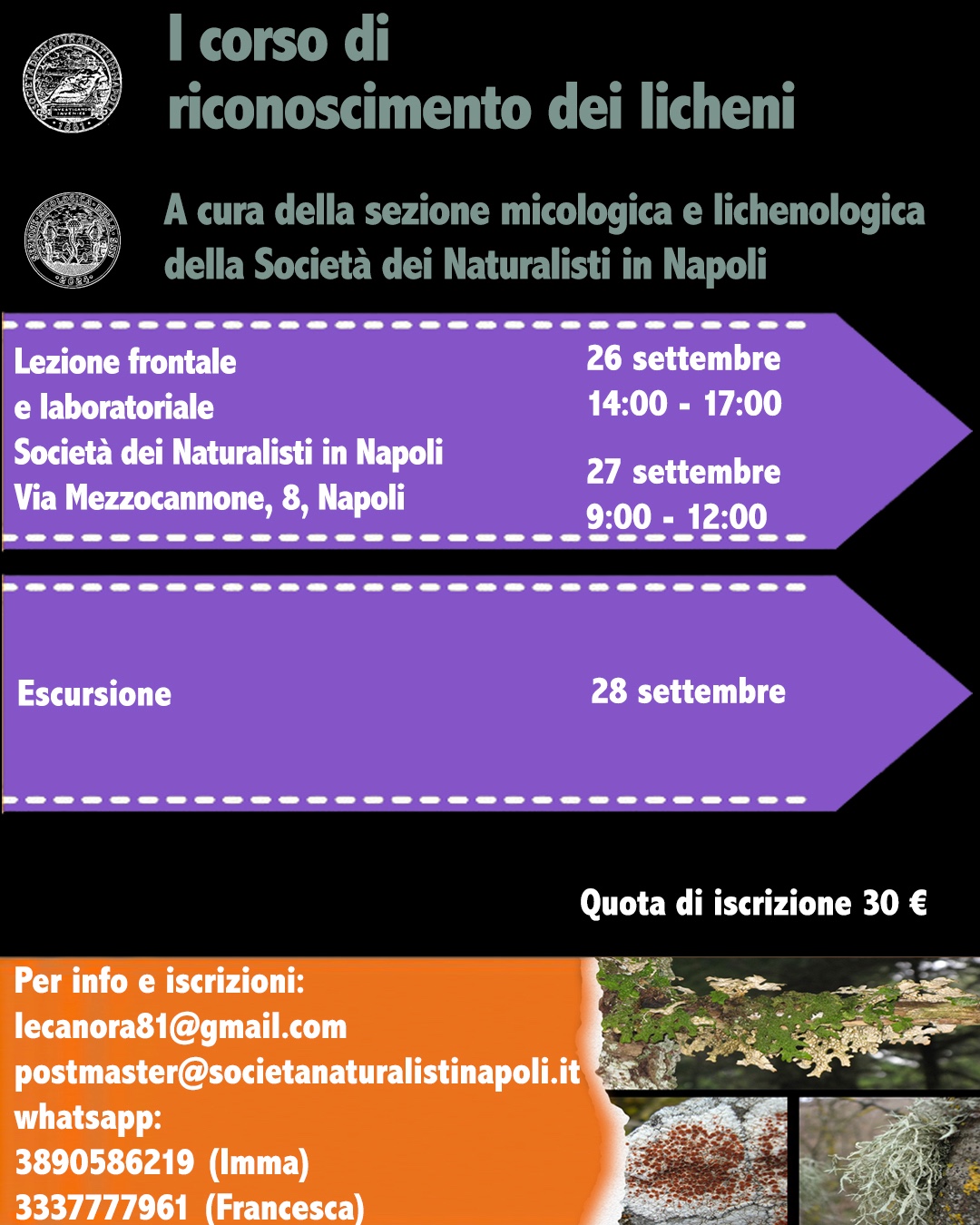 1° Corso di riconoscimento dei licheni