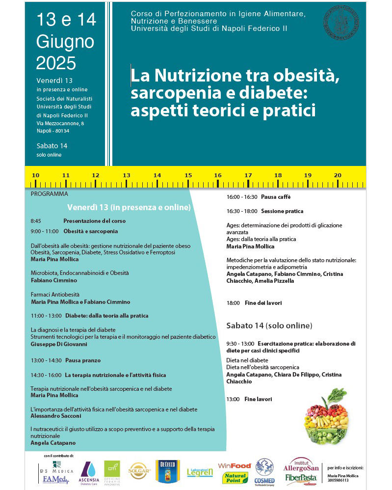 Corso di Perfezionamento in Igiene Alimentare, Nutrizione e Benessere