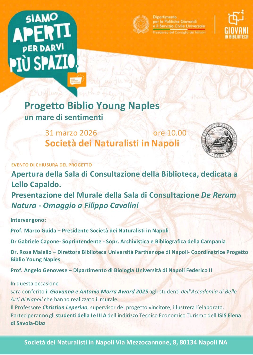 Progetto Biblio Young Naples | 31 marzo 2026