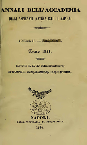 Annali Accademia Aspiranti Naturalisti 1843 44 1