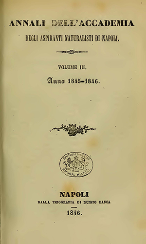 Annali Accademia Aspiranti Naturalisti 1845 46 1